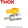 Best selling Yellow long handle Brass character Gas safety valve